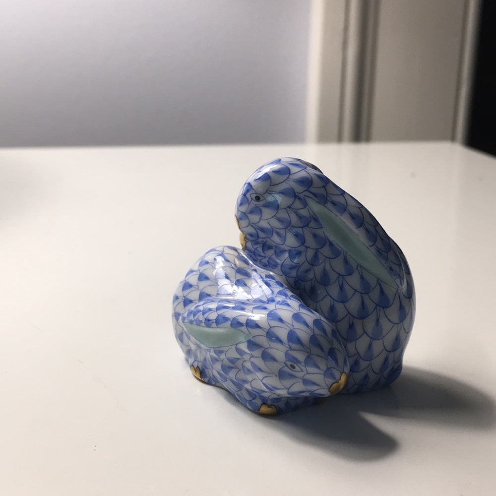 Herend bunnies figurine